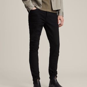 New All Saints CIGARETTE SKINNY JEANS Jet Black 30X32